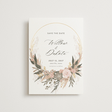 "Botanical Edge" - Save the Dates in Blush by Susan Moyal - Front