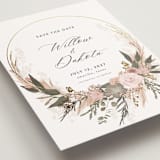 "Botanical Edge" - Save the Dates in Blush by Susan Moyal - Detail