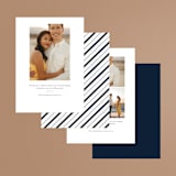 "Gilded Frame" - Save the Dates in Navy by Stacey Meacham - Back of Card Options