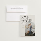 "Penelope" - Save the Dates in Ecru by Morgan Kendall - Save the Date with Envelope