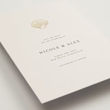 "Simple Seashell" - Save the Dates in Sand by Hannah Bowman - Detail