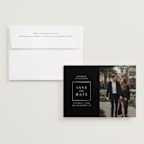 "Сlassic" - Save the Dates in Black Coal by Remioni - Save the Date with Envelope