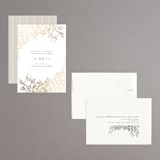 "Engraved Flowers" - Save the Dates in Latte by Phrosné Barwood - Assembled