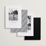 "Layered" - Save the Dates in Paperwhite by Laura Hankins - Back of Card Options