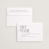 "Layered" - Save the Dates in Paperwhite by Laura Hankins - FREE Recipient Addressing