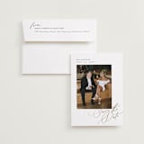 "Side Swept" - Save the Dates in Pearl by Melanie Kosuge - Save the Date with Envelope