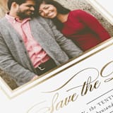 "Eloquence" - Save the Dates in Golden by Kimberly FitzSimons - Detail