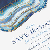 "Gilt Agate" - Save the Dates in Navy by Kaydi Bishop - Detail