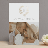 "Monogram Wreath" - Save the Dates in Snow by Phrosné Barwood - Front