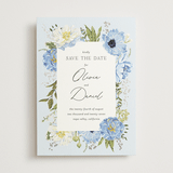 "Timeless Blooms" - Save the Dates in Azure by Susan Moyal - Front