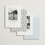 "Timeless Blooms" - Save the Dates in Azure by Susan Moyal - Back of Card Options