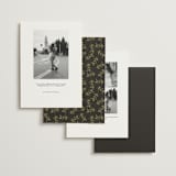 "Timeless Blooms" - Save the Dates in Champagne by Susan Moyal - Back of Card Options