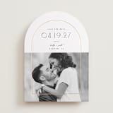 "Inverse" - Save the Dates in Cotton by Everett Paper Goods - Front