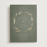 "Minimal Circle" - Save the Dates in Moss by Kelly Schmidt - Front