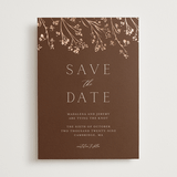 "Shining Florals" - Save the Dates in Mahogany by frau brandt - Front