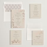 "Shining Florals" - Save the Dates in Mahogany by frau brandt - Matching Invitation Suite