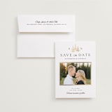 "Gilded Forest" - Save the Dates in Snow by Stacy Maalouf - Save the Date with Envelope