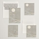 "Asahi" - Save the Dates in Ash by Jelena Vuletic - Matching Invitation Suite
