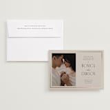 "Luxe Lines" - Save the Dates in Champagne by Kristin Oliversen - Save the Date with Envelope