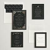 "Majesty" - Save the Dates in Onyx by Nicoletta Savod - Matching Invitation Suite