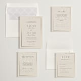 "Grace" - Save the Dates in Champagne by Nicole Walsh - Matching Invitation Suite
