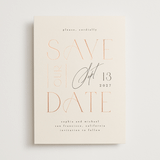 "Cordially" - Save the Dates in Cream by Ana de Sousa - Front