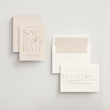 "Cordially" - Save the Dates in Cream by Ana de Sousa - Assembled