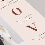 "Lovely stack" - Save the Dates in Blush by Stacey Meacham - Detail