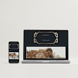 "Mirror" - Save the Dates in Ivory by Ana de Sousa - FREE Wedding Website
