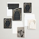 "Mirror" - Save the Dates in Ivory by Ana de Sousa - Matching Invitation Suite