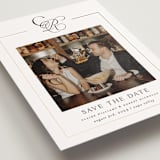 "Monogram Script" - Save the Dates in Silk by Kelly Schmidt - Detail