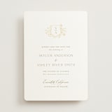 "floral crest" - Save the Dates in Champagne by Cass Loh - Front