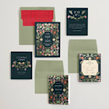 "Gilded Tapestry" - Save the Dates in Midnight Garden by Simona Camp - Matching Invitation Suite