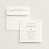 "Regal" - Save the Dates in Porcelain by Nicole Walsh - Save the Date with Envelope