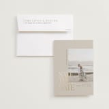 "Savoy" - Save the Dates in Sand by Robert and Stella - Save the Date with Envelope