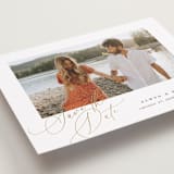 "Modern Script" - Save the Dates in Pearl by Melanie Kosuge - Detail