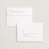 "Modern Script" - Save the Dates in Pearl by Melanie Kosuge - FREE Recipient Addressing