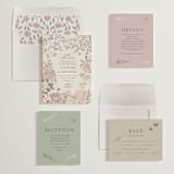 "dancing in the garden" - Save the Dates in Blush by Grae - Matching Invitation Suite