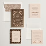 "Blooming path" - Save the Dates in Chocolate by Paola Benenati - Matching Invitation Suite