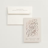 "Formality" - Save the Dates in Creme Puff by Erin L. Wilson - Save the Date with Envelope