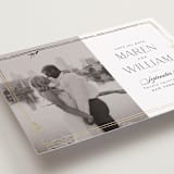 "Sable" - Save the Dates in Linen by Robert and Stella - Detail