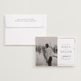 "Sable" - Save the Dates in Linen by Robert and Stella - Save the Date with Envelope