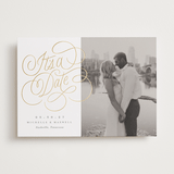 "Ecriture" - Save the Dates in Pearl by Kristen Smith - Front