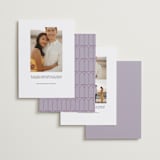 "metro" - Save the Dates in Lilac by Inkblot Design - Back of Card Options