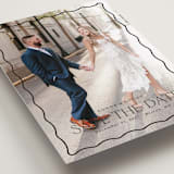 "Scalloped Border" - Save the Dates in Ebony by Kaydi Bishop - Detail
