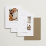 "Curved Type" - Save the Dates in Coal by Angela Thompson - Back of Card Options