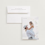 "Curved Type" - Save the Dates in Coal by Angela Thompson - Save the Date with Envelope