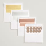 "Encircle" - Save the Dates in Apricot by Susan Zinader - Envelope Liner Options