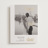 "Triple Gold" - Save the Dates in Titanium by Kristin Oliversen - Front