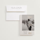 "Triple Gold" - Save the Dates in Titanium by Kristin Oliversen - Save the Date with Envelope